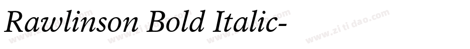 Rawlinson Bold Italic字体转换